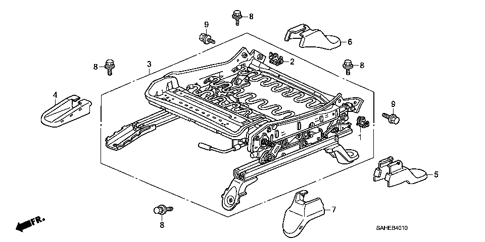 B-40-10 FRONT SEAT COMPONENTS (L.) (MANUAL HEIGHT)